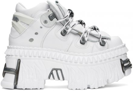 Белые кроссовки на платформе New Rock Edition , цвет White Vetements