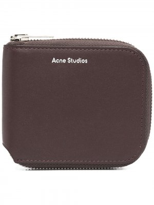 Компактный бумажник Acne Studios. Цвет: коричневый
