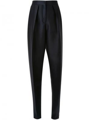 Плиссированные широкие брюки Zaid Affas. Цвет: чёрный