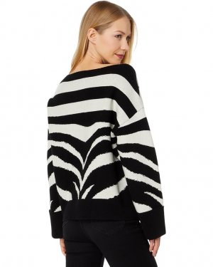 Свитер Bold Zebra Sweater, черный Kate Spade New York