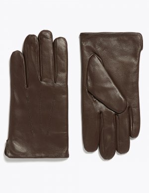 Кожаные перчатки с rmowarmth , коричневый Marks & Spencer