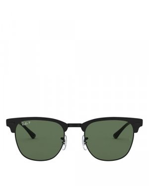 Поляризованные квадратные солнцезащитные очки Clubmaster, 51 мм , цвет Orange Ray-Ban