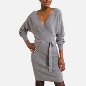 Платье-пуловер LaRedoute. Цвет: серый