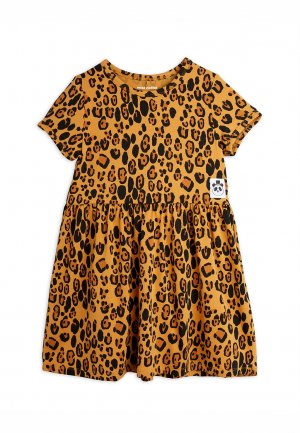 Платье из джерси Basic Leopard Dress, бежевый Mini Rodini