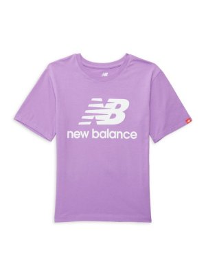 Футболка с логотипом Girl's Core, фиолетовый New Balance