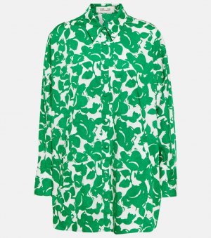 Рубашка из хлопка с принтом DIANE VON FURSTENBERG, зеленый Furstenberg
