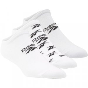 Носки CL FO Invisible Sock 3P, 3 пары, размер S INT, белый, черный Reebok. Цвет: белый/черный