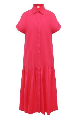 Хлопковое платье Max Mara. Цвет: розовый
