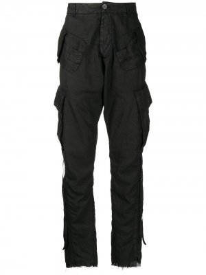 High-waisted cotton cargo trousers Masnada. Цвет: черный
