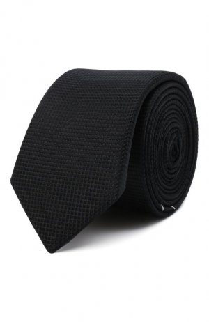 Шелковый галстук BOSS. Цвет: чёрный