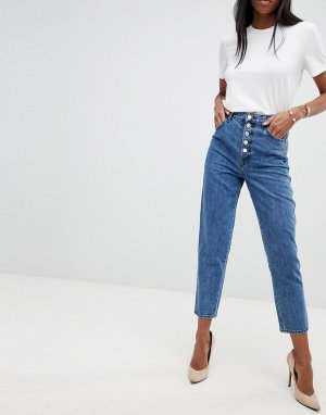 Прямые джинсы с завышенной талией Heather-Синий J Brand