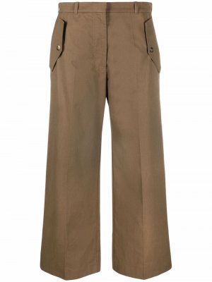 Укороченные расклешенные брюки Kenzo. Цвет: зеленый