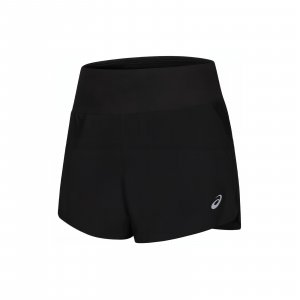Woven Drawstring Fitted Athletic Shorts Women Bottoms Black 2012C627-001 Asics