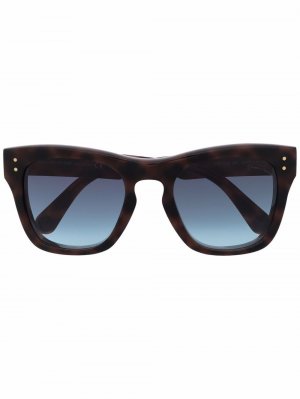 Солнцезащитные очки в квадратной оправе Roberto Cavalli. Цвет: коричневый