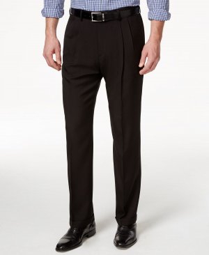 Мужские классические брюки ECLO Stria со скрытым расширяемым поясом и плиссировкой классического кроя Haggar