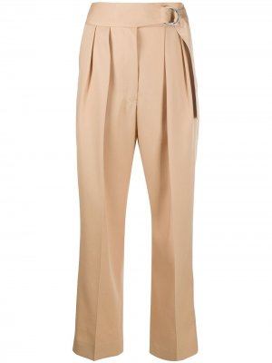 Укороченные брюки с завышенной талией Jil Sander. Цвет: коричневый