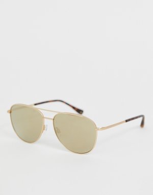 Золотистые солнцезащитные очки-авиаторы -Золотой Ted Baker