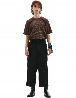 Укороченные брюки черного цвета Junya Watanabe