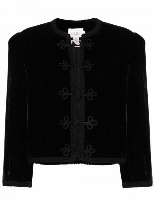 1980s embroidered trim velvet jacket A.N.G.E.L.O. Vintage Cult. Цвет: черный