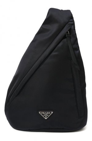 Текстильный рюкзак Prada. Цвет: синий