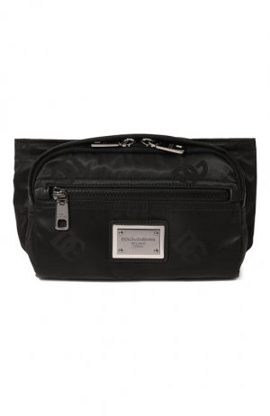 Текстильная поясная сумка Dolce & Gabbana. Цвет: чёрный