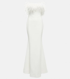 Свадебное платье grace с перьями , белый Rebecca Vallance