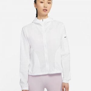 Беговая куртка Impossibly Light Women's Hooded Running, белый Nike. Цвет: белый