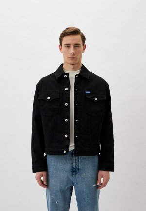 Куртка джинсовая Hugo Dex. Цвет: черный