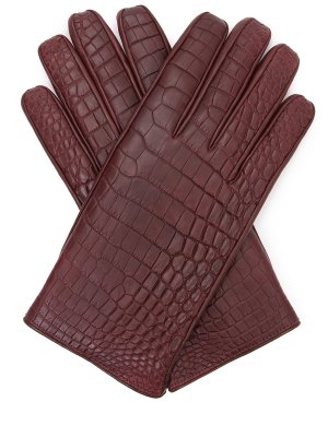 Перчатки из кожи крокодила MAZZOLENI