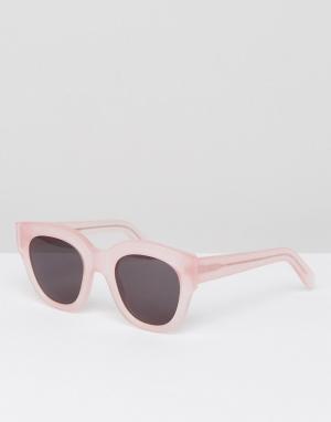 Розовые солнцезащитные очки кошачий глаз cleo Monokel Eyewear. Цвет: розовый