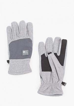 Перчатки Under Armour Mens CGI Fleece Glove. Цвет: серый