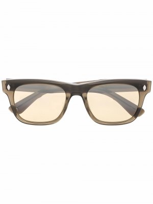 Tinted square-frame sunglasses Garrett Leight. Цвет: зеленый