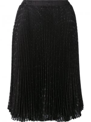 Асимметричная плиссированная юбка Loyd/Ford. Цвет: чёрный