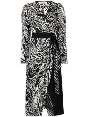 Платье Juniper асимметричного кроя DVF Diane von Furstenberg. Цвет: черный