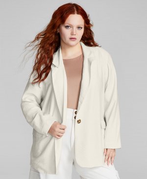 Модный пиджак оверсайз с пуговицами спереди больших размеров And Now This