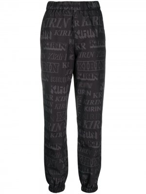 Спортивные брюки прямого кроя с логотипом Kirin. Цвет: черный