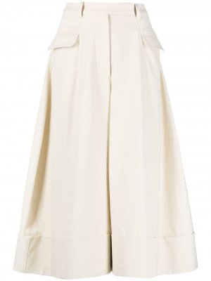 Укороченные брюки широкого кроя Simone Rocha. Цвет: нейтральные цвета