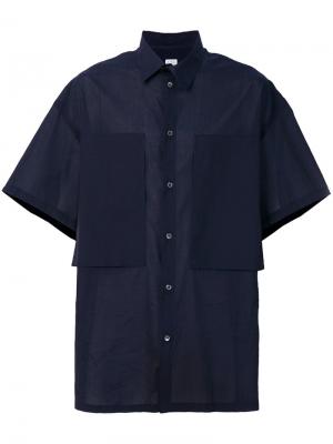 Рубашка Lineman с короткими рукавами E. Tautz. Цвет: синий