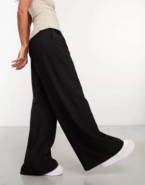 Черные широкие брюки на заказ Closet London. Цвет: черный