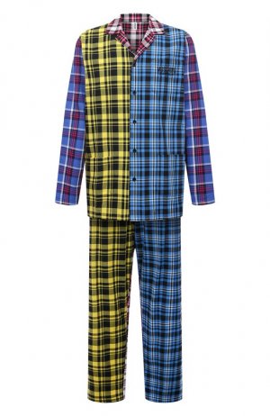 Хлопковая пижама Moschino. Цвет: разноцветный