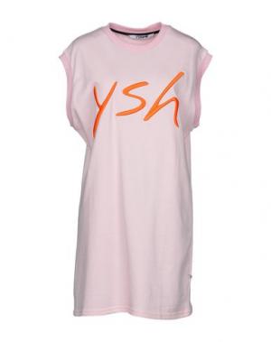 Короткое платье YOSHII. Цвет: розовый