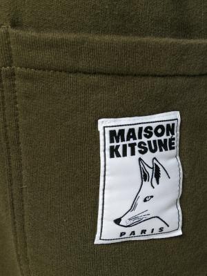 Спортивные брюки на шнурке Maison Kitsuné. Цвет: зелёный