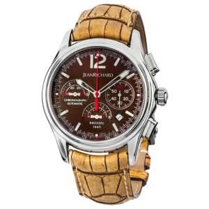Наручные часы JEANRICHARD, бежевый, коричневый Jean Richard. Цвет: коричневый/бежевый