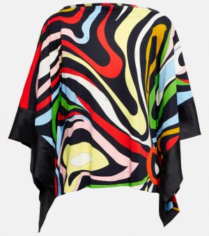 Блузка-пончо с принтом PUCCI, разноцветный Pucci