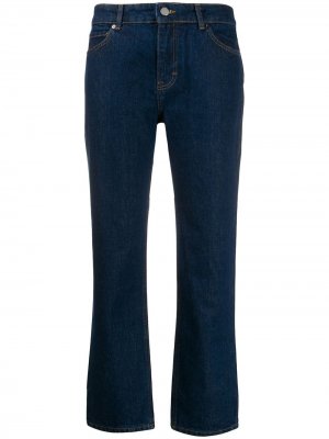 Укороченные расклешенные джинсы с завышенной талией Victoria Beckham. Цвет: синий