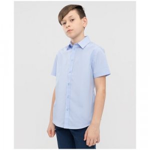 Школьная рубашка , размер 170, голубой Button Blue. Цвет: голубой