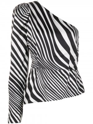 Блузка Illusion на одно плечо De La Vali. Цвет: черный