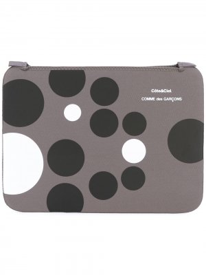 Чехол для MacBook Pro 15 с геометрическим принтом Comme Des Garçons Wallet. Цвет: серый