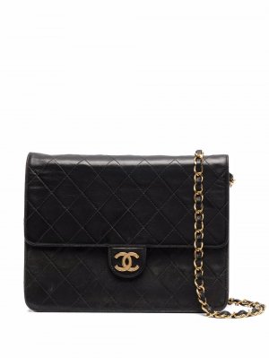 1996–1997 Timeless diamond-quilted flap shoulder bag Chanel Pre-Owned. Цвет: черный