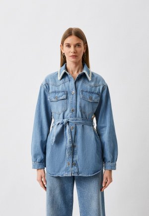 Куртка джинсовая Liu Jo. Цвет: синий